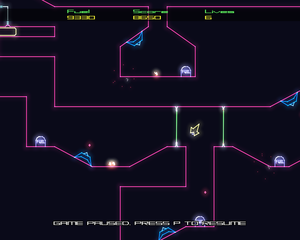 That crisp, nostalgic vector glow will please retro gamers.